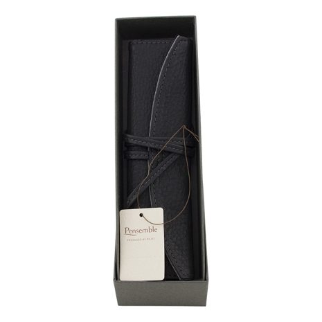 FOP-605423-Pensemble Single Pouch Black Leather Roll-InBox fop-605423-pensemble-single-pouch-black-leather-roll-inbox