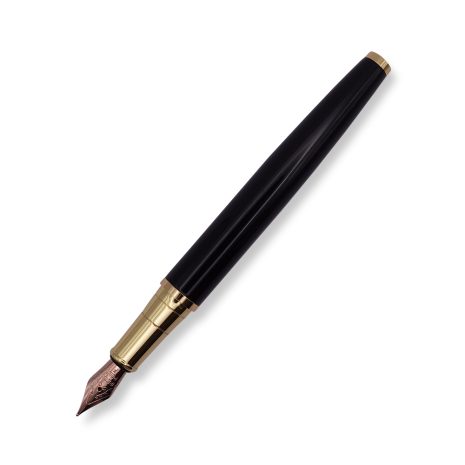 FPOF-002-1 Black and Gold Fountain Pen with Rose Gold Nib FPOF-002-1 Black and Gold Fountain Pen with Rose Gold Nib