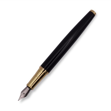 FPOF-004-1 Black and Gold Fountain Pen with Silver Nib FPOF-004-1 Black and Gold Fountain Pen with Silver Nib
