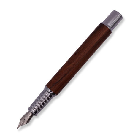 FPOF-021-1 Woodgrain and silver fountain pen with silver nib FPOF-021-1 Woodgrain and silver fountain pen with silver nib