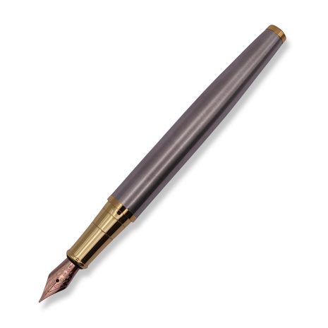 FPOF-030-1 Tungsten Grey and Gold Fountain Pen with Rose Gold Nib FPOF-030-1 Tungsten Grey and Gold Fountain Pen with Rose Gold Nib
