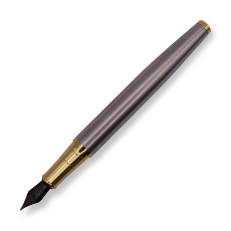 FPOF-031-1 Tungsten Grey and Gold Fountain Pen with Black Nib FPOF-031-1 Tungsten Grey and Gold Fountain Pen with Black Nib