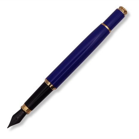 FPOF-038-1 Royal Blue and Gold Fountain Pen with Black Nib FPOF-038-1 Royal Blue and Gold Fountain Pen with Black Nib