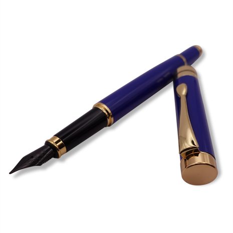 FPOF-038-2 Royal Blue and Gold Fountain Pen with Black Nib FPOF-038-2 Royal Blue and Gold Fountain Pen with Black Nib