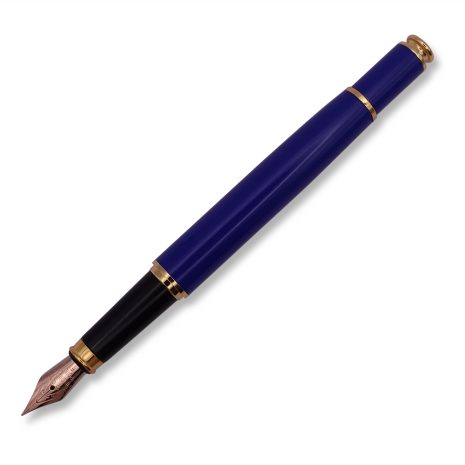 FPOF-039-1 Royal Blue and Gold Fountain Pen with Rose Gold Nib FPOF-039-1 Royal Blue and Gold Fountain Pen with Rose Gold Nib