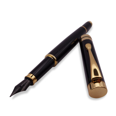 FPOF-044-2 Black and Gold Fountain Pen with Black Nib FPOF-044-2 Black and Gold Fountain Pen with Black Nib