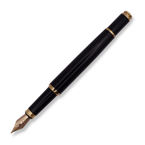 FPOF-045-1 Black and Gold Fountain Pen with Yellow Gold Nib FPOF-045-1 Black and Gold Fountain Pen with Yellow Gold Nib