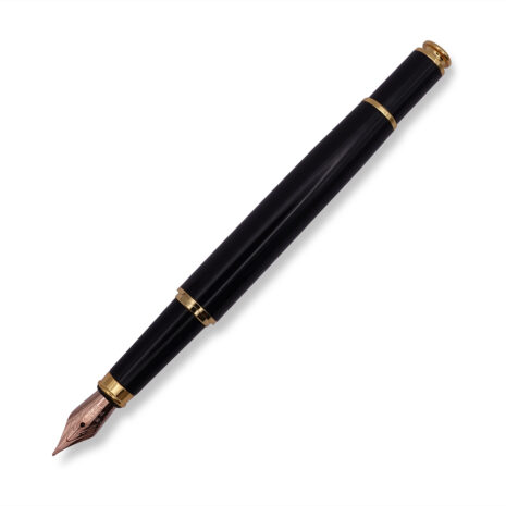 FPOF-046-1 Black and Gold Fountain Pen with Rose Gold Nib FPOF-046-1 Black and Gold Fountain Pen with Rose Gold Nib