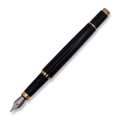 FPOF-047-1 Black and Gold Fountain Pen with Silver Nib FPOF-047-1 Black and Gold Fountain Pen with Silver Nib